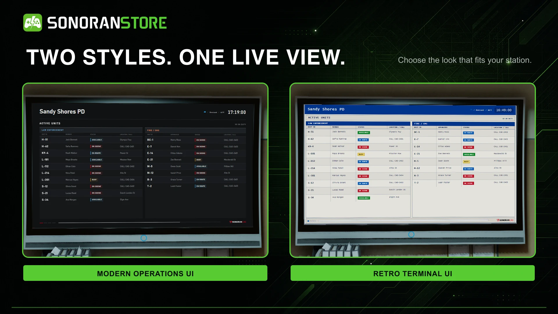 Sonoran Station Displays – FiveM Script | Sonoran Store